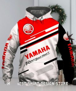 Yamaha Motorcycles White Red Pullover Hoodie