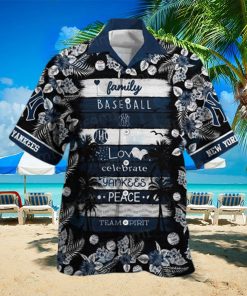 Yankees Hawaiian Shirt Baseball Love Peace New York Yankees Gift hawaiian shirt