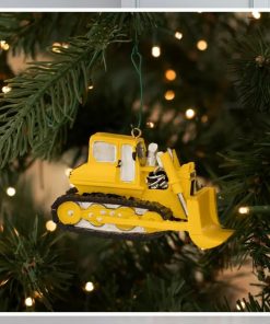 Yellow Bulldozer Ornament