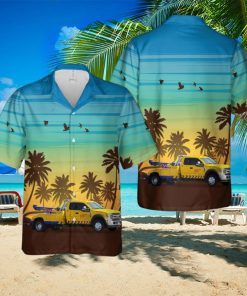 Yellow Dodge Ram Tow Truck 3D All Over Printed Hawaiian Shirt