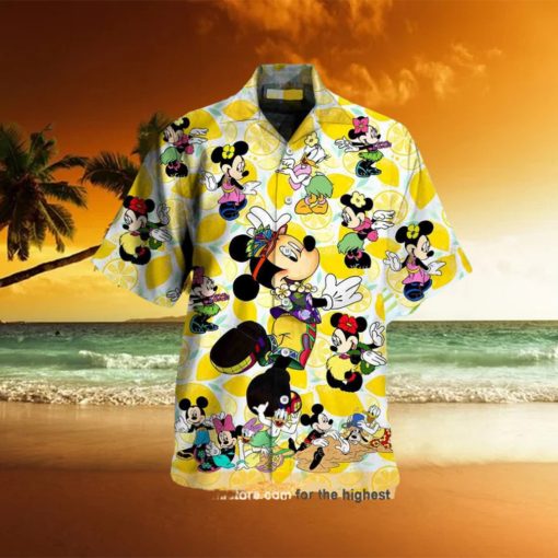 Yellow Mickey Hawaiian Shirt, Mickey’s Tropical Adventure Summer Button Shirt