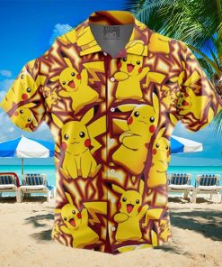 Yellow Pikachu Pokemon Anime Hawaiian Shirt Birthday Gift For Beach Lovers