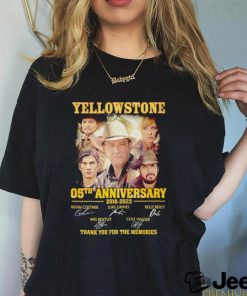 Yellowstone 05th Anniversary 2018 2023 thank you for the memories signatures t shirt