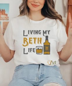 Yellowstone Whiskey alcohol living my Beth life art shirt