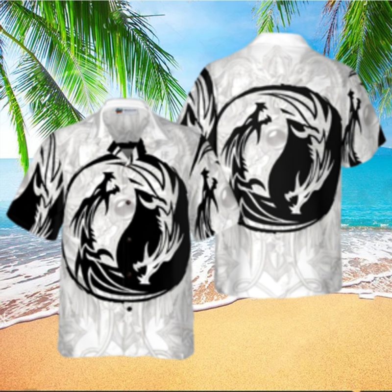 Yin Yang Dragon Hawaiian Shirt