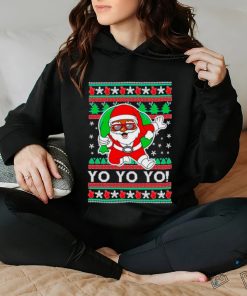 Yo yo yo black Santa Ugly Christmas shirt