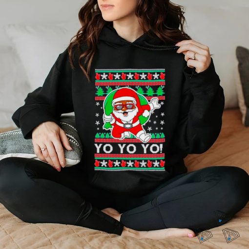 Yo yo yo black Santa Ugly Christmas shirt