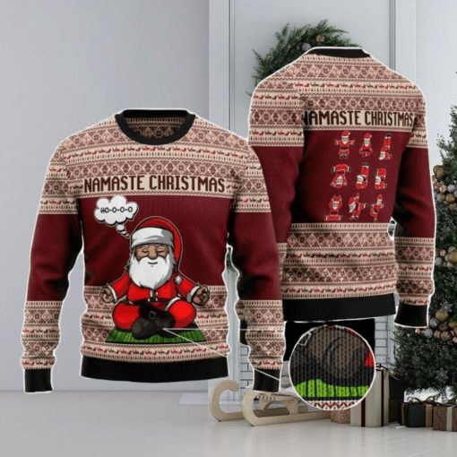 Yoga Santa Clause Family Gift Ugly Christmas Sweater