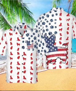 Yorkie American Flag Hawaiian Shirt