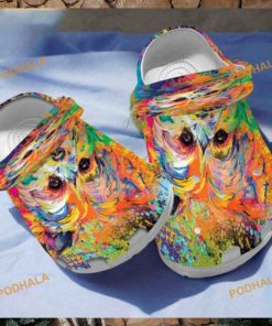 Yorkshire Terrier Puppy Lover Portrait Crocs, Painted Yorkshire Clogs