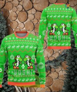 Yoshi Mario Bros Funny Xmas Sweater, Cute Ugly Christmas Gift for Gamers