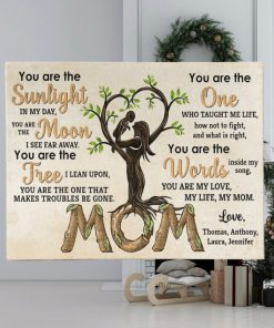 You Are The Sunlight In My Day, Mom And Children Canvas Poster