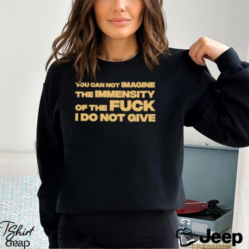 You Can Not Imagine The Immensity Of The Fuck I Do Not Give Shirt