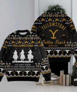 You Need A Ride To The Train Station Yellowstone Est 1865 Dutton Ranch Montana Ugly Christmas Sweater