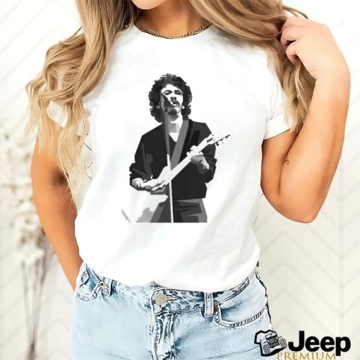 Young Carlos Santana Black White Shirt