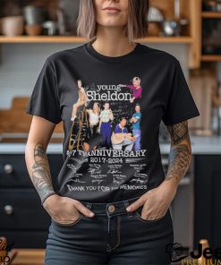 Young Sheldon 07th anniversary 1017 2024 signatures thank you for the memories shirt