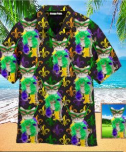 Your Cat Mardi Gras Fat Tuesday Carnival Fleur De Lis Hawaiian Shirt