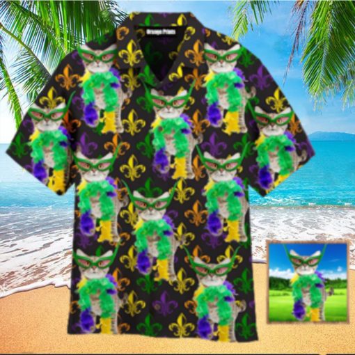 Your Cat Mardi Gras Fat Tuesday Carnival Fleur De Lis Hawaiian Shirt