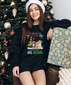 Your Ornaments Are History Funny Christmas Cat Classic T Shirt