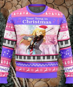 Your Song in Christmas Your Lie in April Ugly Christmas Sweater