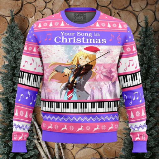 Your Song in Christmas Your Lie in April Ugly Christmas Sweater