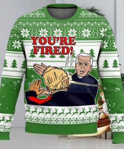 You’re Fired! Joe Biden slaps Donald Trump Ugly Sweater Green Christmas Gift For Men And Women Holidays