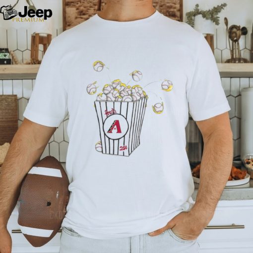 Youth Arizona Diamondbacks Tiny Turnip White Popcorn T Shirt