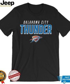 Youth Navy Oklahoma City Thunder Team Wordmark 2023 shirt