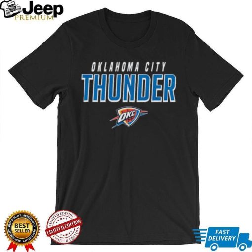 Youth Navy Oklahoma City Thunder Team Wordmark 2023 shirt