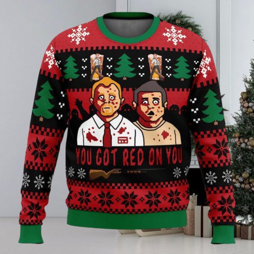 Youve Got red On You Shaun of the Dead Ugly Christmas Sweater