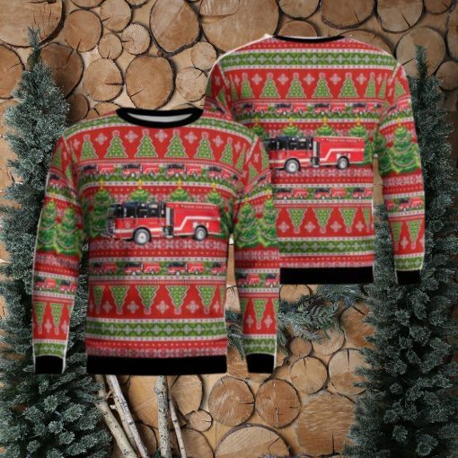 Yukon Fire Department AOP Ugly Sweater Holiday Sweater For Men And Women