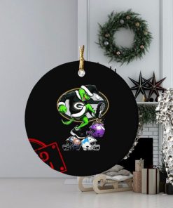 The Grinch Green Bay Packers Stomp On NFL Teams Christmas Ornament