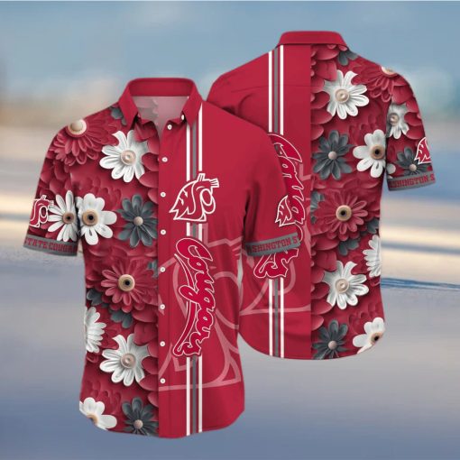 Floral Aloha NCAA Washington State Cougars Hawaiian Shirt Beach Gift For Him