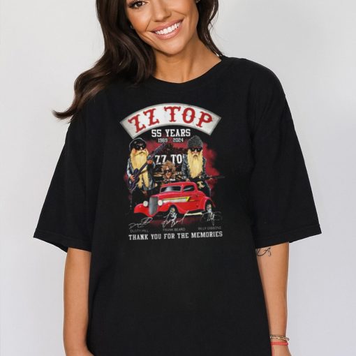 ZZ Top 55 Years 1969 2024 signatures shirt