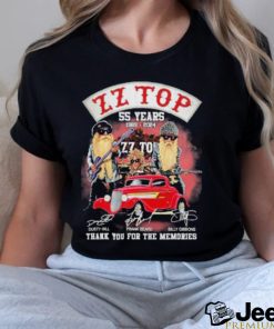 ZZ Top 55 years 1969 – 2024 signatures thank you for the memories shirt