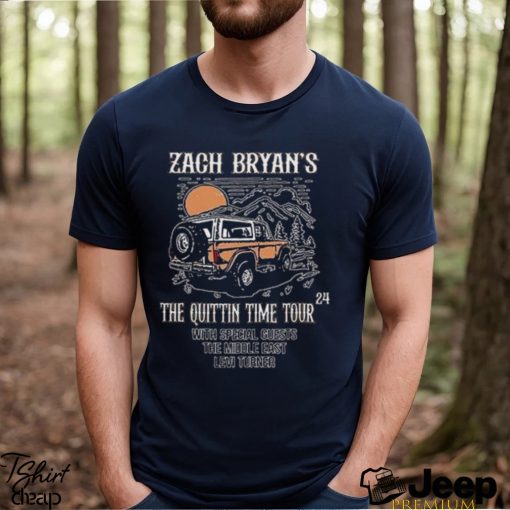 Zach Bryan The Quittin Time Tour 2024 Front And Back Shirt Vintage Country Music Sweatshirt T Shirt