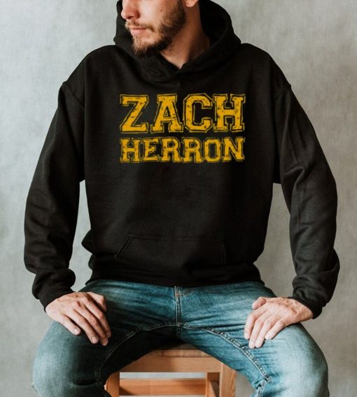 Zach Herron Yellow Typography shirt