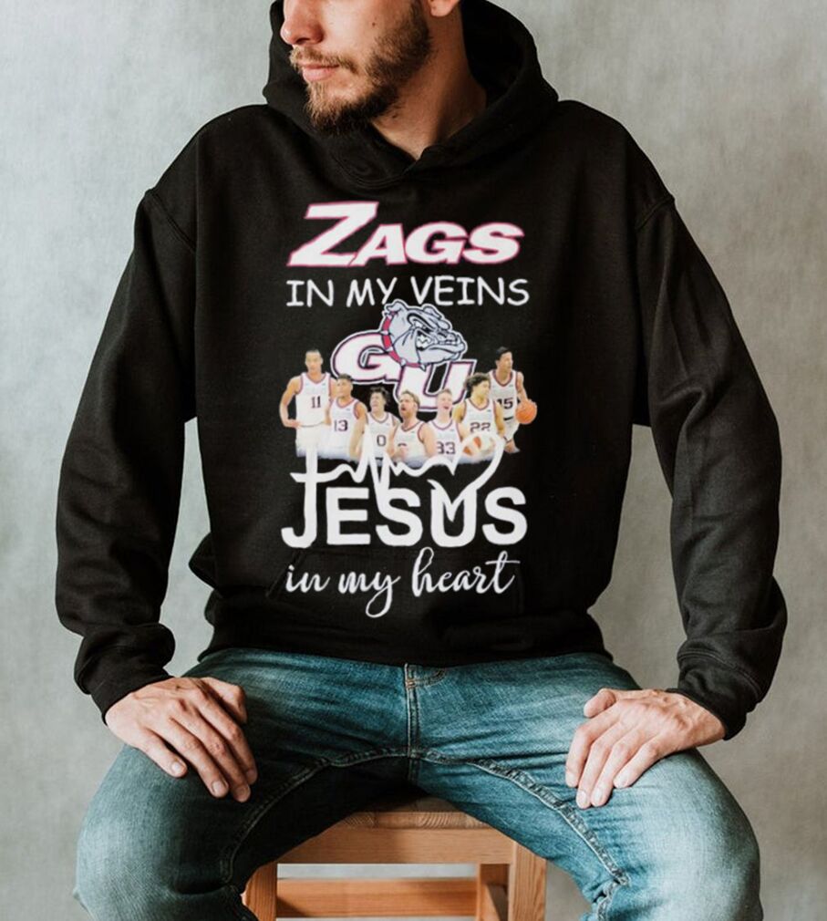 Zags In My Veins Team Jesus In My Heart Shirt