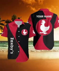 Zaxby’s Custom Name Stylish Logo AOP Hawaiian Shirt Tropical Aloha For Mens Tropical Summer