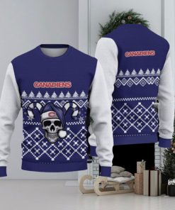 Montreal Canadiens Christmas Skull 3D Gingerbread Ugly Sweater Gifr For Fans
