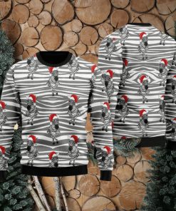 Zebra Wearing Santa Hats Ugly Christmas 3D Sweater Gift For Men And Women