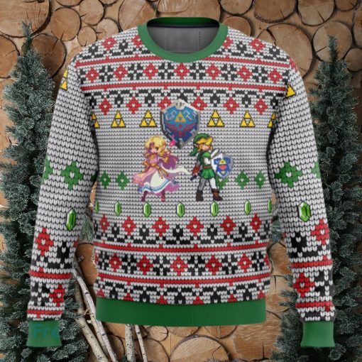 Zelda and Link 3D Ugly Christmas Sweater Christmas Holiday Gift