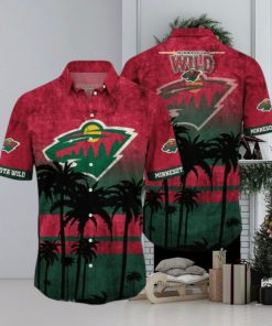 Minnesota Wild NHL Logo Coconut Tropical Hawaiian Shirt Beach Gift For Fans