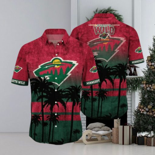 Minnesota Wild NHL Logo Coconut Tropical Hawaiian Shirt Beach Gift For Fans