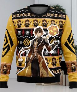 Zhongli Genshin Impact Ugly Christmas Sweater