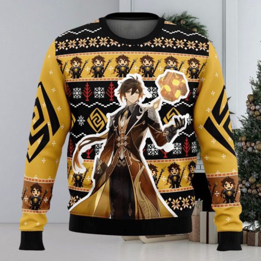 Zhongli Genshin Impact Ugly Christmas Sweater