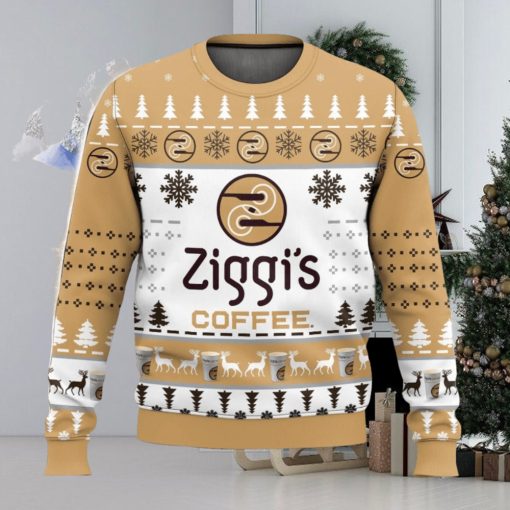 Ziggi’s Coffee All Over Printed Ugly Christmas Sweater Trending Christmas Gift Ideas