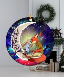 Zootopia Fox Couple Love You To The Moon And Back Galaxy Personalized Christmas Decorations Ornament 2023