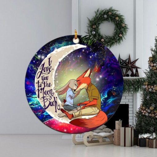 Zootopia Fox Couple Love You To The Moon And Back Galaxy Personalized Christmas Decorations Ornament 2023