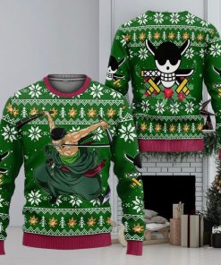 Zoro Anime Xmas Gift One Piece Ugly Sweater